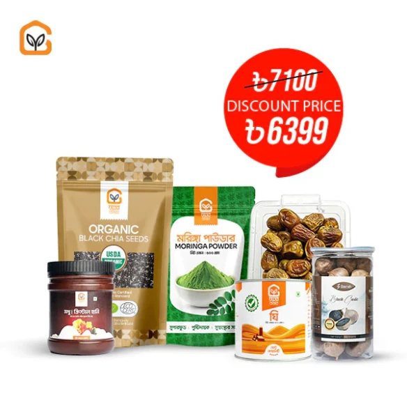 GB Health Pack (Organic Chia seeds, Crystal honey, Sukkari dates, Black garlic, Moringa powder)